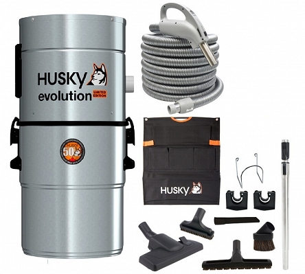 Husky EVOLUTION + Zestaw sprzątający z wężem 9m on/off - Super Promocja !!!